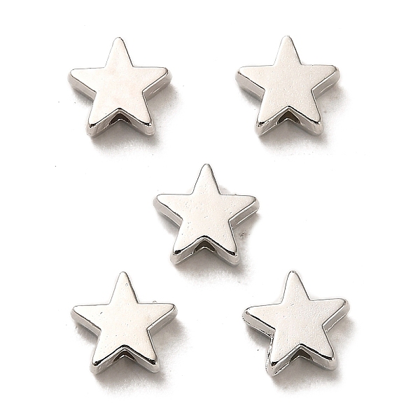 

PandaHall CCB Plastic Beads, Star, Platinum, 7.8x8x3mm, Hole: 1.6mm Plastic Star
