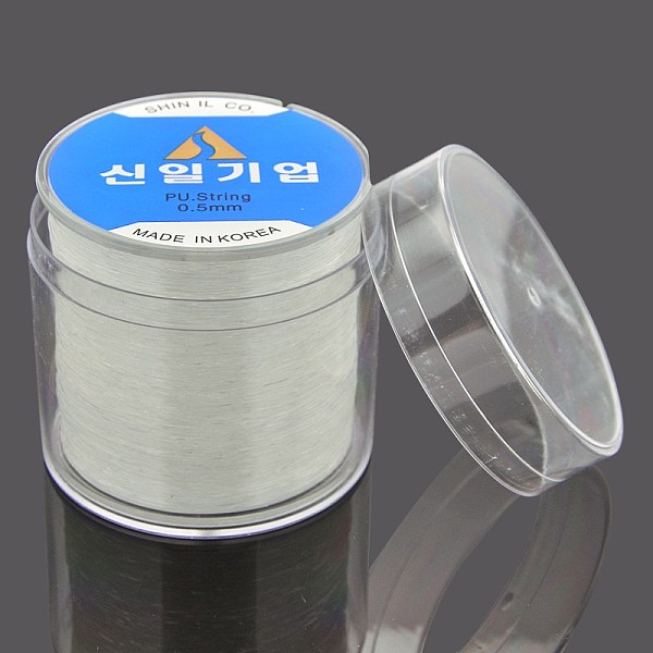 PandaHall Korean Elastic Crystal Thread, Stretch Bracelet String, with Box, for Jewelry Making, Clear, 0.5mm, about 328.08 yards(300m)/roll...