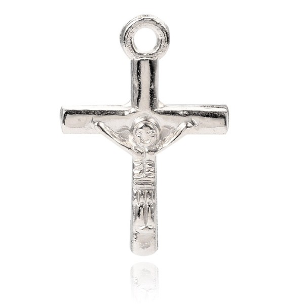 

PandaHall CCB Plastic Pendants, Latin Cross, Platinum, 22x15x3mm, Hole: 2mm Plastic Cross