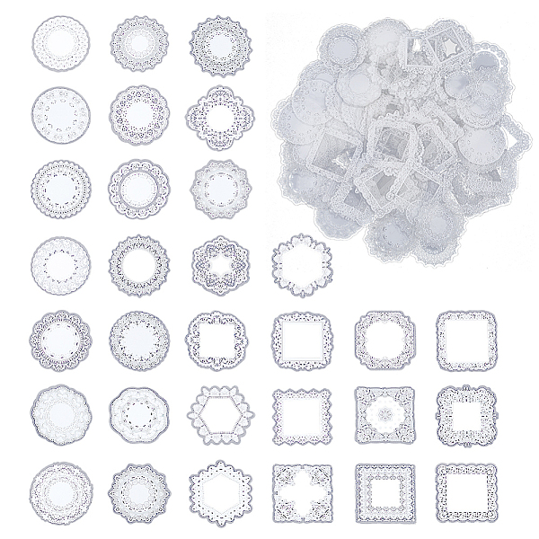 

PandaHall SUNNYCLUE 6 Bags 2 Styles PET Waterproof Lace Decorative Stickers, Self Adhesive Decals for Scrapbooking, DIY Craft, Mixed Shapes...