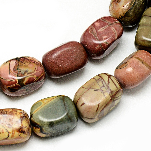 

PandaHall Natural Polychrome Jasper/Picasso Stone/Picasso Jasper Beads Strands, Cuboid, 11~13x7~8x7~8mm, Hole: 1mm, about 32pcs/strand...