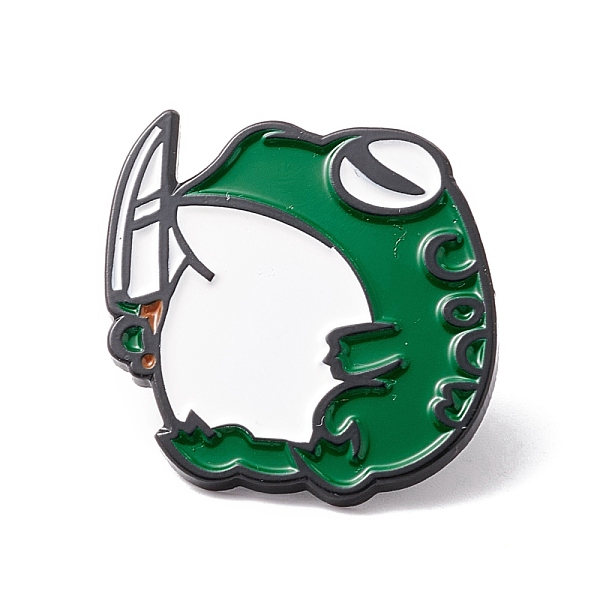 

PandaHall Frog Enamel Pin, Animal Alloy Badge for Backpack Clothes, Electrophoresis Black, Green, 27x26x2mm, Pin: 1mm Alloy+Enamel Green