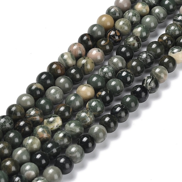 

PandaHall Natural Wood Lace Stone Beads Strands, Round, 6mm, Hole: 1mm, about 60~62pcs/strand, 14.96''~15.43''(38~39.2cm) Wood Lace Stone...