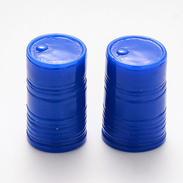 

PandaHall Resin Beads, No Hole/Undrilled, Tin, Blue, 23.5x14.5mm Resin Column Blue