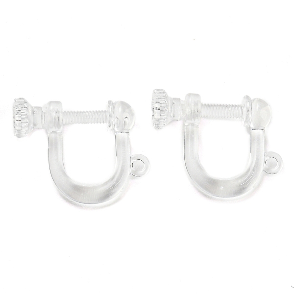 

PandaHall Resin Clip-on Earring Findings, Clear, 13.5x17x5mm, Hole: 1.4mm Resin Clear