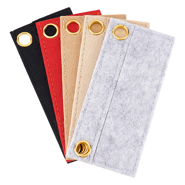 

PandaHall WADORN 5 Colors Felt Purse Organizer Insert, Small Handbag Organzier Insert Mini Envelope Bag Inner Pocket Pochette Insert Liner..., Multicolor