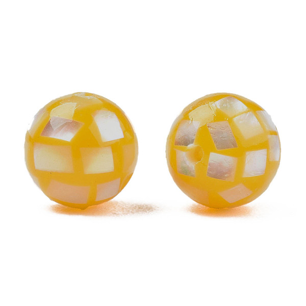

PandaHall Natural Yellow Shell Beads, Round, 8mm, Hole: 1mm Yellow Shell Round