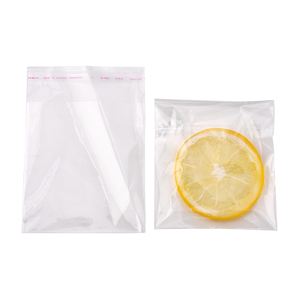 

PandaHall OPP Cellophane Bags, Small Jewelry Storage Bags, Self-Adhesive Sealing Bags, Rectangle, Clear, 14x10cm, Unilateral Thickness...