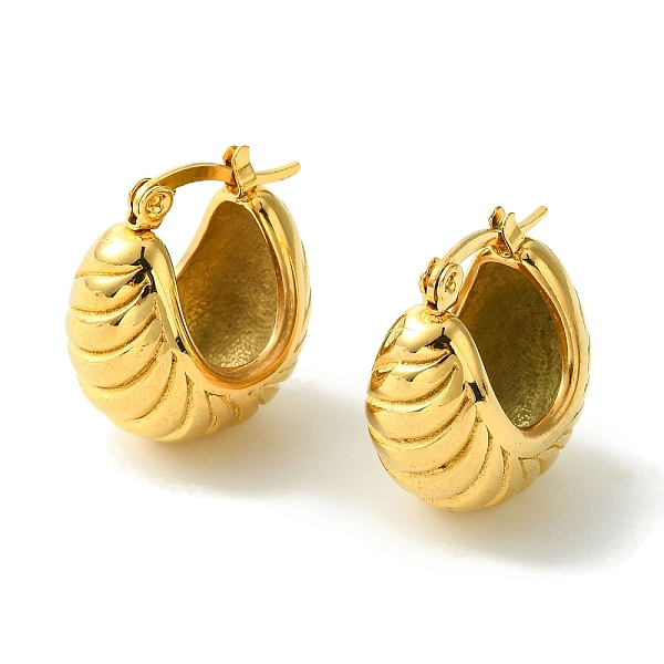 

PandaHall Vacuum Plating 304 Stainless Steel Chunky Hoop Earrings for Women, Golden, 19.5x11.5mm 304 Stainless Steel