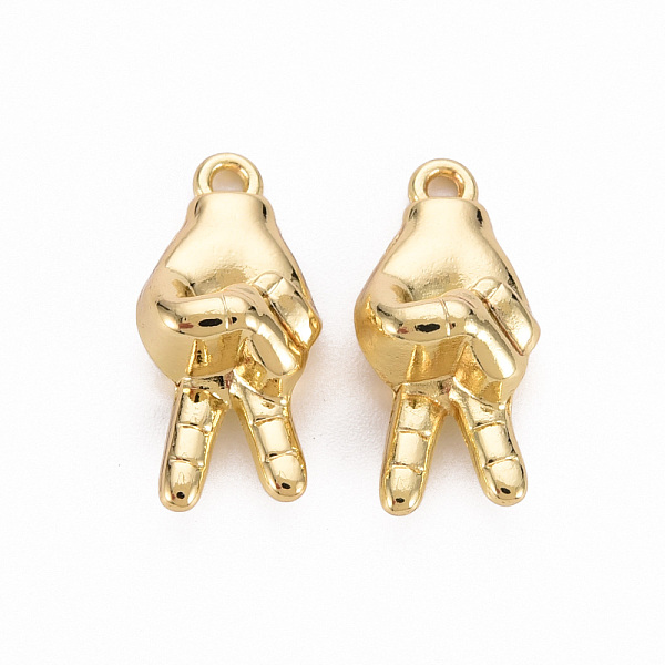 

PandaHall Rack Plating Alloy Pendants, Cadmium Free & Lead Free, Palm, for Win, Light Gold, 20x9.5x7mm, Hole: 1.6mm Alloy Palm