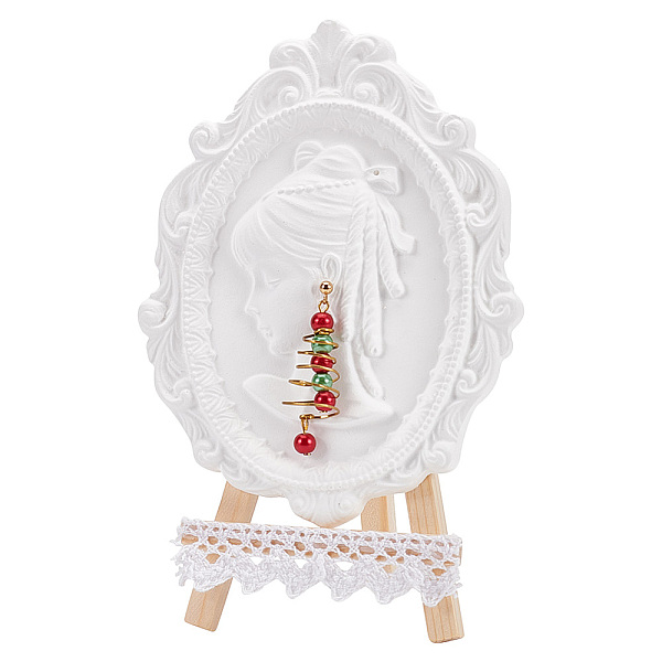 

PandaHall Wood and Gypsum Photo Frames, Table Top Picture Frames, for Arts and Crafts DIY Painting Projects, Women Pattern, 114x125x165mm...