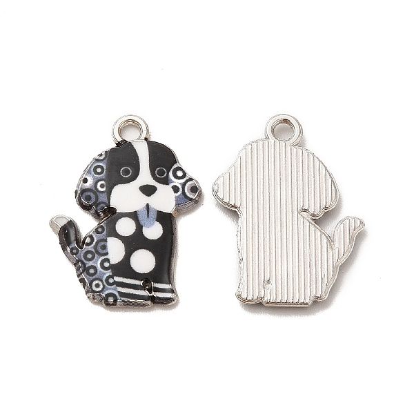 

PandaHall Alloy Enamel Pandants, Lead Free & Cadmium Free, Platinum, Dog Charm, Black, 21.5x16x2mm, Hole: 1.8mm Alloy+Enamel Dog Black