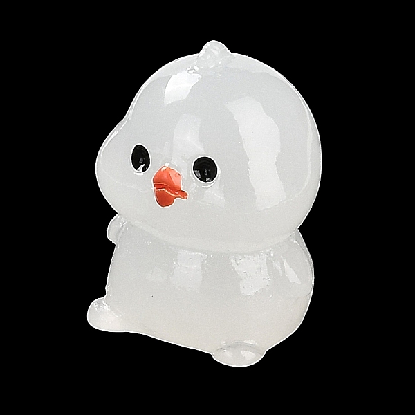 PandaHall Chick Luminous Resin Display Decorations, Glow in the Dark, for Car or Home Office Desktop Ornaments, WhiteSmoke, 15x15x20mm Resin...
