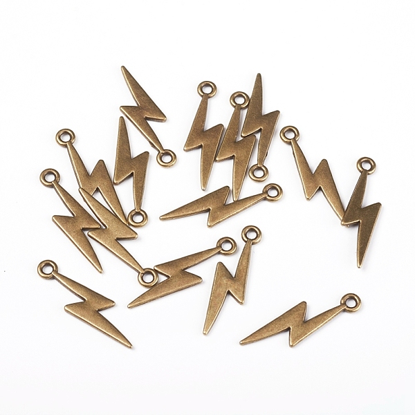 

PandaHall Tibetan Style Alloy Pendants, for Jewelry Making, Flash Shape, Antique Bronze, 28x7.5x1.5mm, Hole: 1.5mm Alloy Others