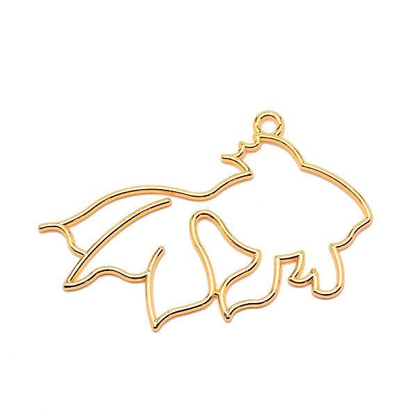 

PandaHall Alloy Open Back Bezel Charm Pendants, Long-Lasting Plated, Hollow Goldfish Resin Pressed Flower Frames, for UV Resin Jewelry...