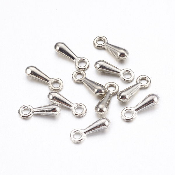 

PandaHall Alloy Charms, Chain Extender Drop, Teardrop, Platinum, 7x2.5x2mm, Hole: 1mm Alloy Teardrop