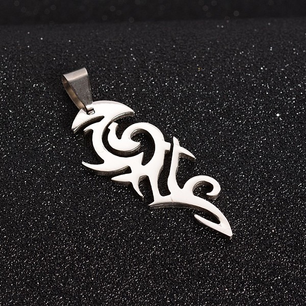 

PandaHall 201 Stainless Steel Pendants, Stainless Steel Color, 41.5x16.5x1.5mm, Hole: 4x9mm 201 Stainless Steel Others