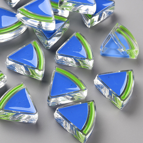 

PandaHall Transparent Enamel Acrylic Beads, Watermelon, Royal Blue, 23.5x25.5x9mm, Hole: 3.5mm Acrylic Fruit