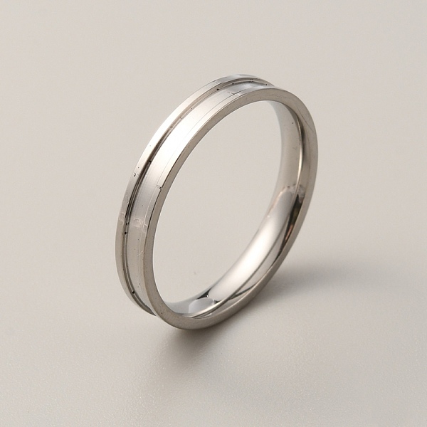 

PandaHall 201 Stainless Steel Grooved Finger Ring for Men Women, Stainless Steel Color, US Size 12 3/4(22mm) 201 Stainless Steel
