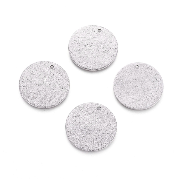 

PandaHall 304 Stainless Steel Textured Pendants, Flat Round, Stainless Steel Color, 20x1mm, Hole: 1mm 304 Stainless Steel Flat Round