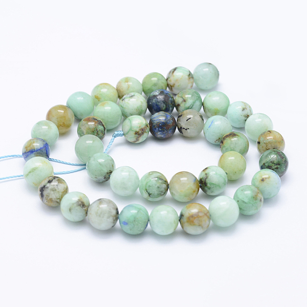 

PandaHall Natural Chrysocolla Beads Strands, Round, 10mm, Hole: 1mm, about 40pcs/strand, 15.7 inch(40cm) Chrysocolla Round
