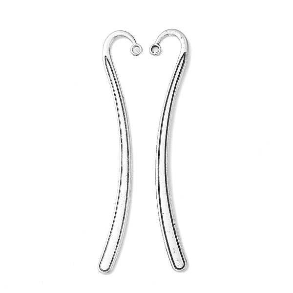 

PandaHall Tibetan Style Bookmarks, Lead Free and Cadmium Free and Nickel Free, Antique Silver, 125x7x2mm, Hole: 3mm Alloy