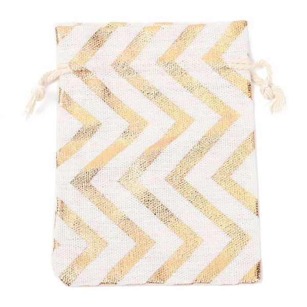

PandaHall Christmas Theme Cotton Fabric Cloth Bag, Drawstring Bags, for Christmas Party Snack Gift Ornaments, Stripe Pattern, 14x10cm Cloth