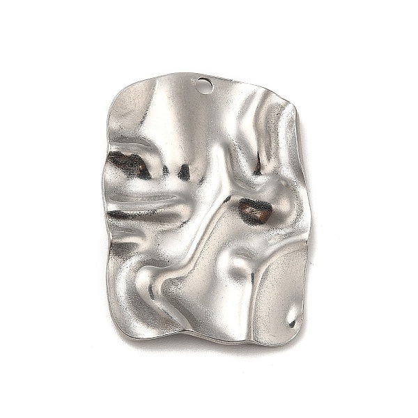 

PandaHall 304 Stainless Steel Pendants, Textured Rectangle, Stainless Steel Color, 33x25x3mm, Hole: 1.8mm 304 Stainless Steel Rectangle