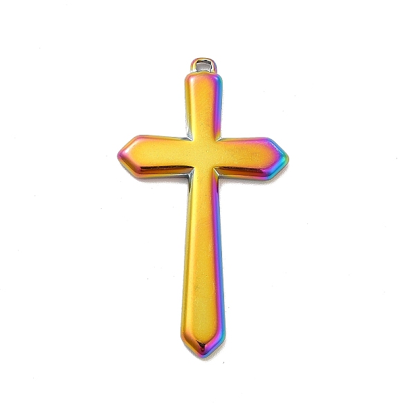 

PandaHall Ion Plating(IP) 304 Stainless Steel Pendants, Cross Charms, Religion, Rainbow Color, 44x24x2.5mm, Hole: 1.2mm 304 Stainless Steel...