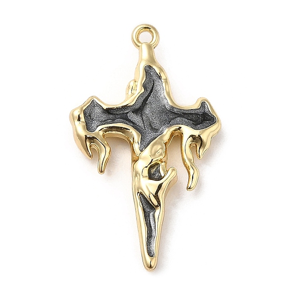 

PandaHall Alloy Enamel Pendants, Golden, Cross Charm, Gray, 31x18x4.5mm, Hole: 1.5mm Alloy+Enamel Cross Gray