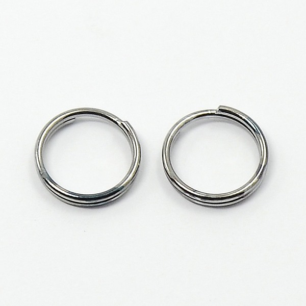 

PandaHall Iron Split Rings, Double Loops Jump Rings, Cadmium Free & Nickel Free, Gunmetal, 8mm in diameter, 1.6mm thick, about 7.2mm inner...