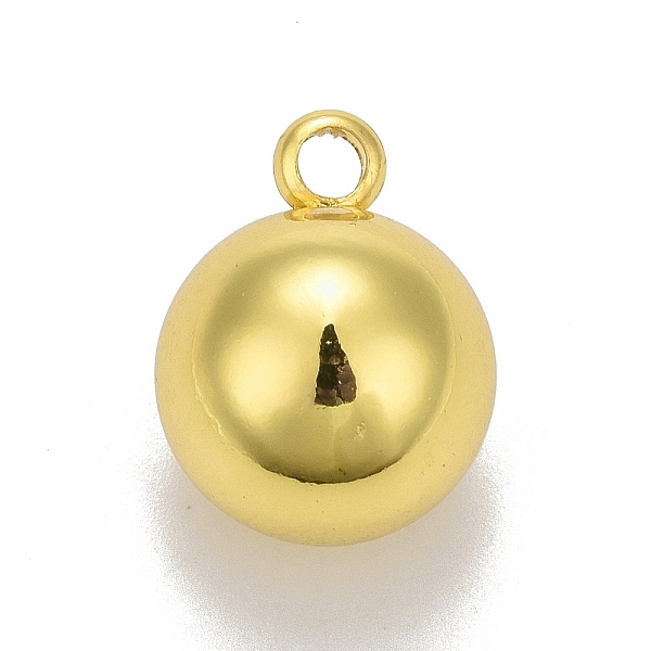 

PandaHall Brass Ball Charms, Round, Cadmium Free & Nickel Free & Lead Free, Long-Lasting Plated, Real 18K Gold Plated, 17.5x13.5mm, Hole...