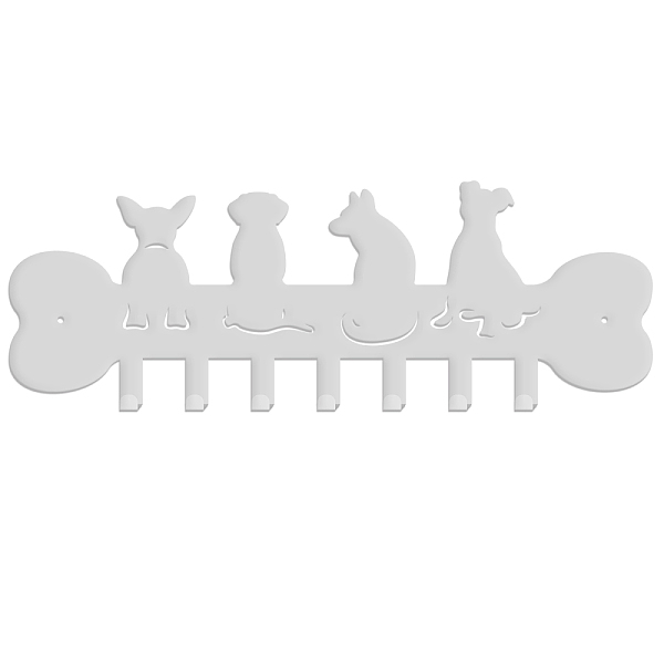 

PandaHall SUPERDANT 4 Style Dogs Metal Key Hook Holder Silver Pet Dogs Decorative 7 Hook Key Organizer Wall Mounted Entryway Key Belt...