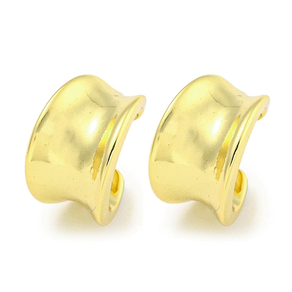 

PandaHall Brass Cuff Earrings, for Women, Real 18K Gold Plated, 12.5x8mm Brass