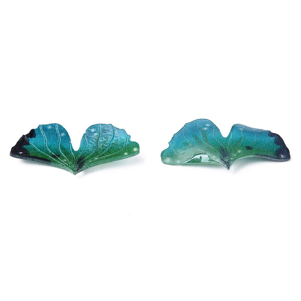 

PandaHall Plastic Pendants, Leaf, Light Sea Green, 16x30.5x3.5mm, Hole: 0.9mm Plastic Leaf