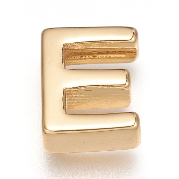 

PandaHall Brass Charms, Long-Lasting Plated, Real 18K Gold Plated, Letter.E, E: 8.5x7x3mm, Hole: 1.6mm Brass Letter