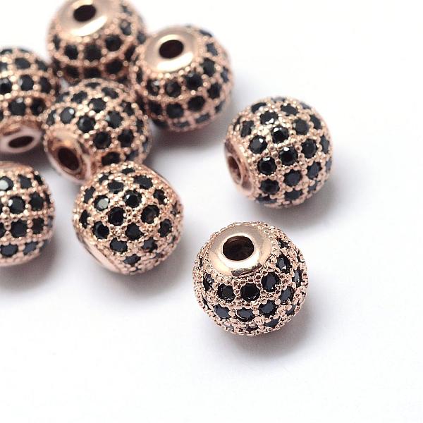 

PandaHall Rack Plating Brass Cubic Zirconia Beads, Long-Lasting Plated, Round, Rose Gold, 9.5~10x9~9.5mm, Hole: 2mm Brass+Cubic Zirconia...