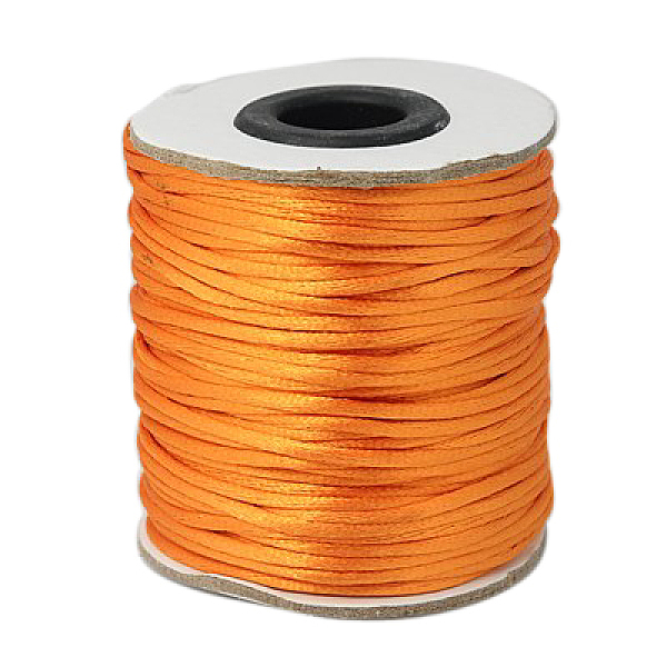

PandaHall Nylon Cord, Satin Rattail Cord, for Beading Jewelry Making, Chinese Knotting, Dark Orange, 2mm, about 50yards/roll(150 feet/roll)...