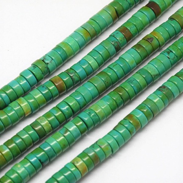 

PandaHall Natural Magnesite Beads Strands, Dyed, Heishi Beads, Flat Round/Disc, Sea Green, 6x3mm, Hole: 1mm, about 138pcs/strand, 15.74 inch...