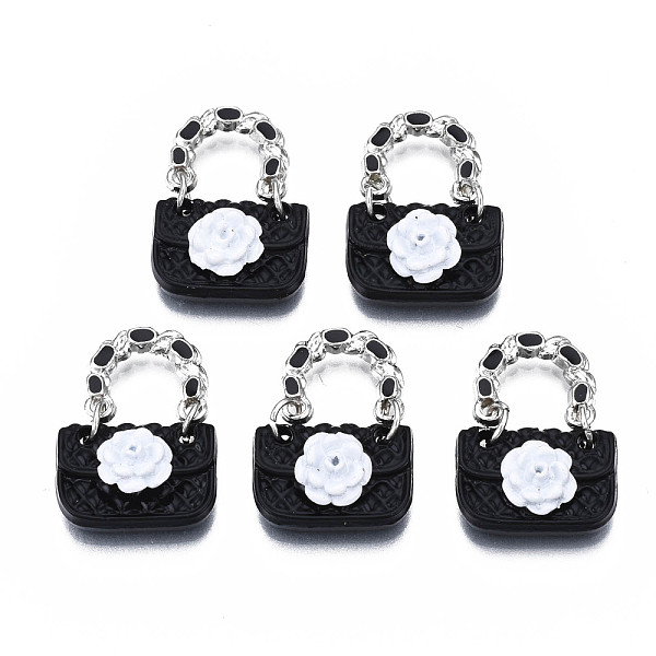 

PandaHall Rack Plating Spray Painted Alloy Enamel Pendants, Cadmium Free & Nickel Free & Lead Free, Bag, Black, 24x16.5x6.2mm, Hole: 7x10mm...