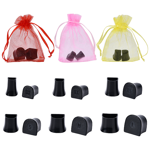 PandaHall GORGECRAFT 12 Pairs 6 Sizes High Heel Protectors Shoe Heel Savers Stoppers Covers for Weddings Parties Outdoor Events Avoid...