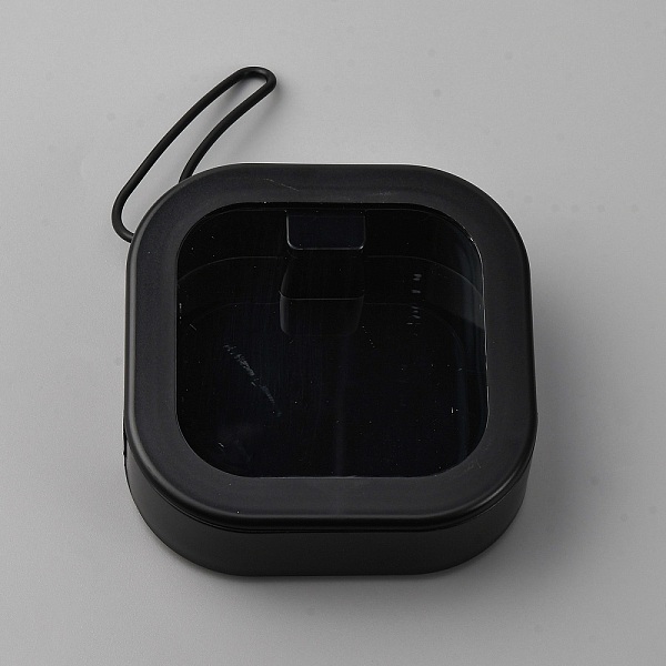 Square Small PS Plastic Hair Tie Organizer Case