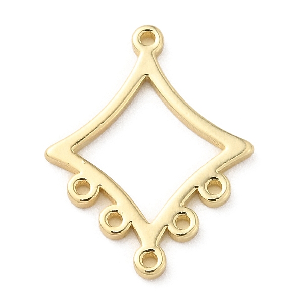 

PandaHall Brass Chandelier Component Links, Connector, Golden, Rhombus, 19x15x1mm, Hole: 1mm Brass Rhombus