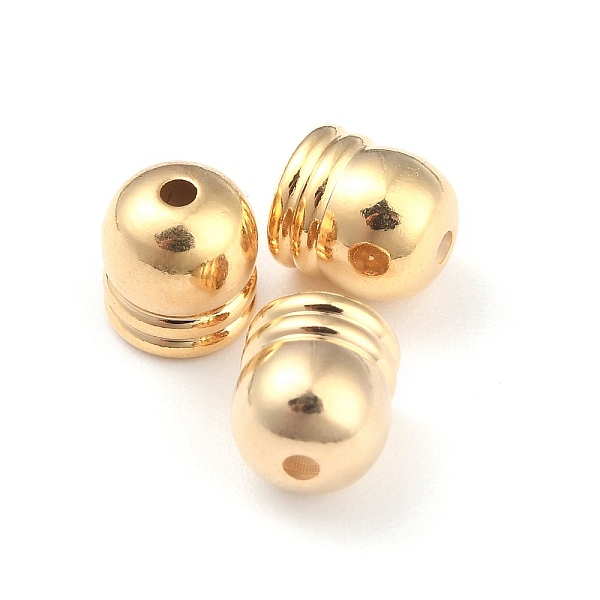 

PandaHall Brass Core End Caps, Long-Lasting Plated, Column, Real 24K Gold Plated, 7x6mm, Hole: 1.5mm, Inner Diameter: 4mm Brass