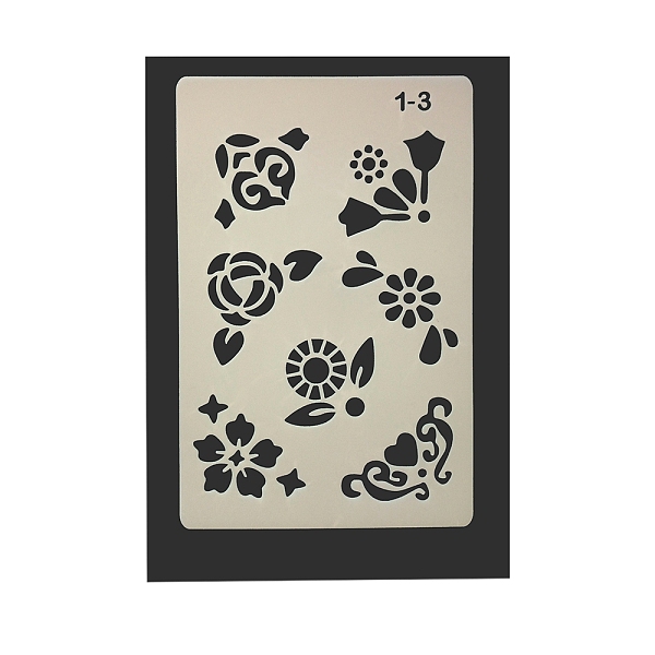 

PandaHall Eco-Friendly PET Plastic Hollow Painting Silhouette Stencil, DIY Drawing Template Graffiti Stencils, Flower, 246x160mm Plastic...