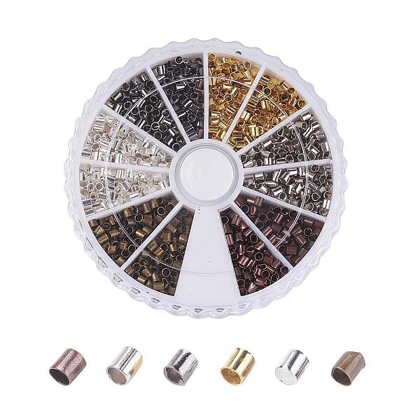 

PandaHall 1 Box 6 Colors Brass Crimp Beads, Tube, Cadmium Free & Nickel Free & Lead Free, Mixed Color, 3x3mm, Hole: 2~2.5mm, about...