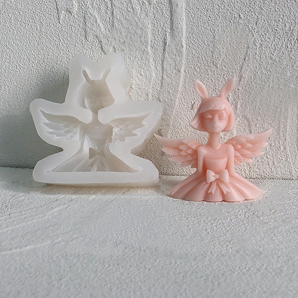 

PandaHall Angel & Fairy Candle Bust Portrait Silicone Molds, For Half-body Sculpture Scented Candle Making, Angel & Fairy, 8.5x8.5x2.75cm...