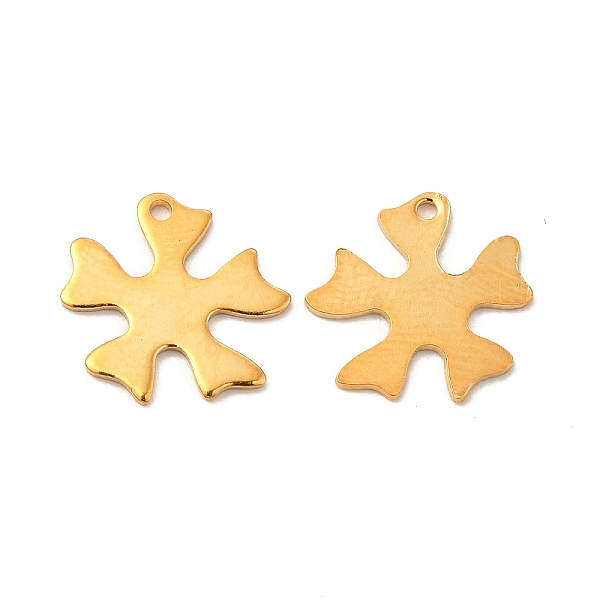 

PandaHall 201 Stainless Steel Charms, Flower Charm, Real 24K Gold Plated, 13x13x0.75mm, Hole: 1mm 201 Stainless Steel Flower