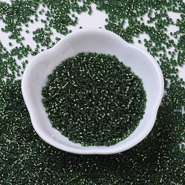 

PandaHall MIYUKI Delica Beads Small, Cylinder, Japanese Seed Beads, 15/0, (DBS0182) Silver Lined Jade Green, 1.1x1.3mm, Hole: 0.7mm, about...