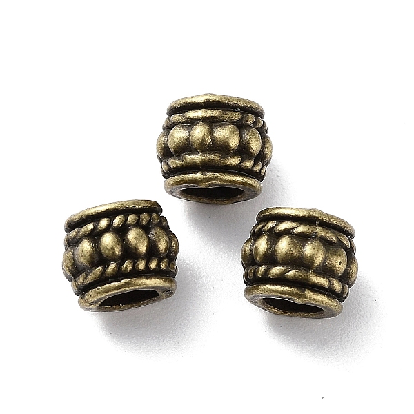 

PandaHall Tibetan Style Alloy Beads, Cadmium Free & Lead Free, Column, Antique Bronze, 8x6.5mm, Hole: 4mm, about 1000pcs/1000g Alloy Column
